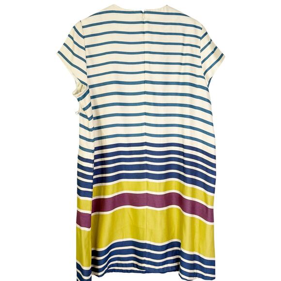 J. McLaughlin Striped Short Sleeve Shift Dress Size XL - Picture 3 of 6